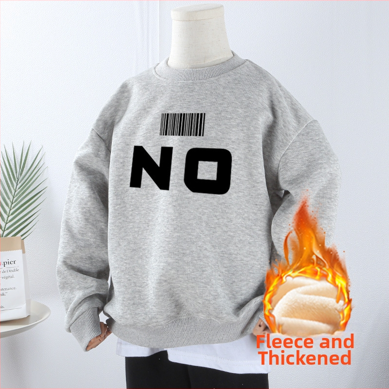 Tugev, kaaluga puhtast puuvillast paksendatud sametist dressipluus poistele ja tüdrukutele, universaalne 2024. aasta sügis- ja talveunistuseks mõeldud uus laisk stiilis pluus