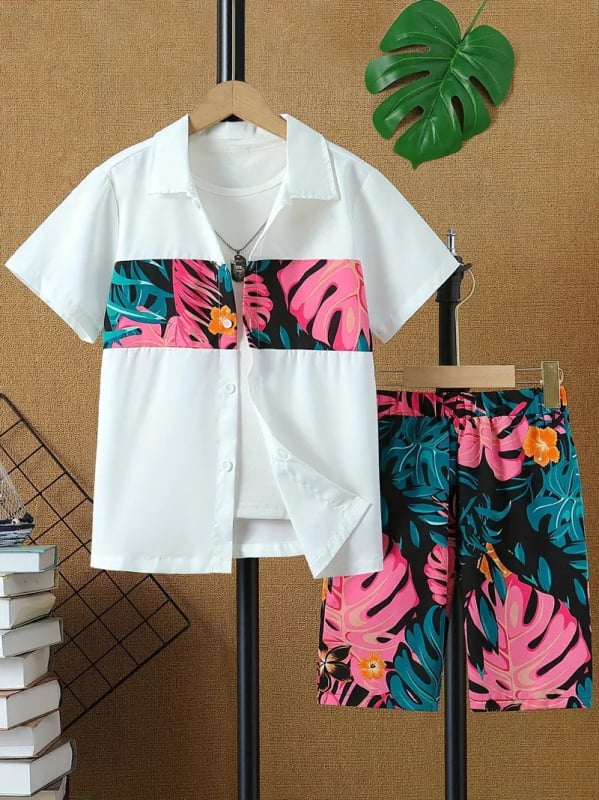 Ins korejski stil ljetne nove dječake moderne zgodne Lel kratke hlače od dva dijela RG01-RD01