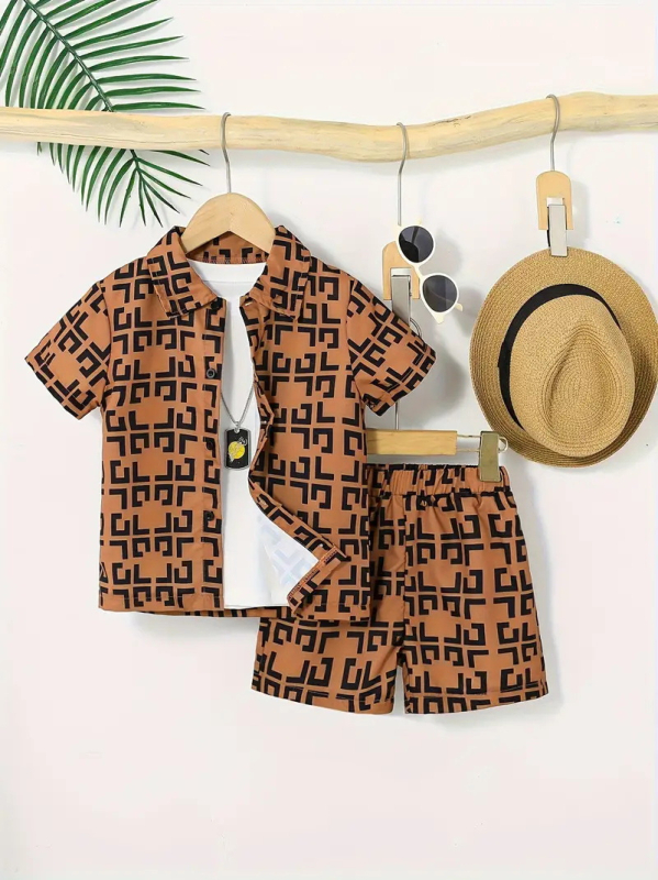 Ins korejski stil ljetne nove dječake moderne zgodne Lel kratke hlače od dva dijela RG01-RD01