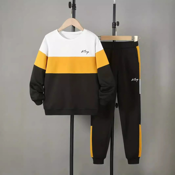 Νέο κορεάτικο στυλ σχεδίασης με αίσθηση χρώματος που ταιριάζει με το φθινόπωρο του 2024, παντελόνι με μακριά μανίκια, σετ δύο τεμαχίων για εξωτερική ένδυση σε ασορτί χρώμα