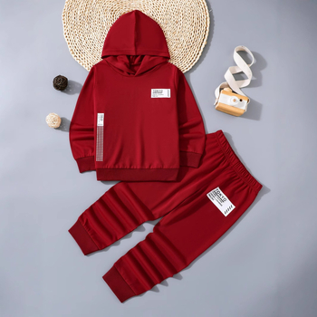 Έτοιμο κοστούμι δύο τεμαχίων για αγόρια, άμεσου εφοδιασμού από το εργοστάσιο, για άνδρες, casual, καλοκαιρινό και φθινοπωρινό, με κουκούλα, μακρυμάνικο, κατόπιν παραγγελίας, κατόπιν παραγγελίας