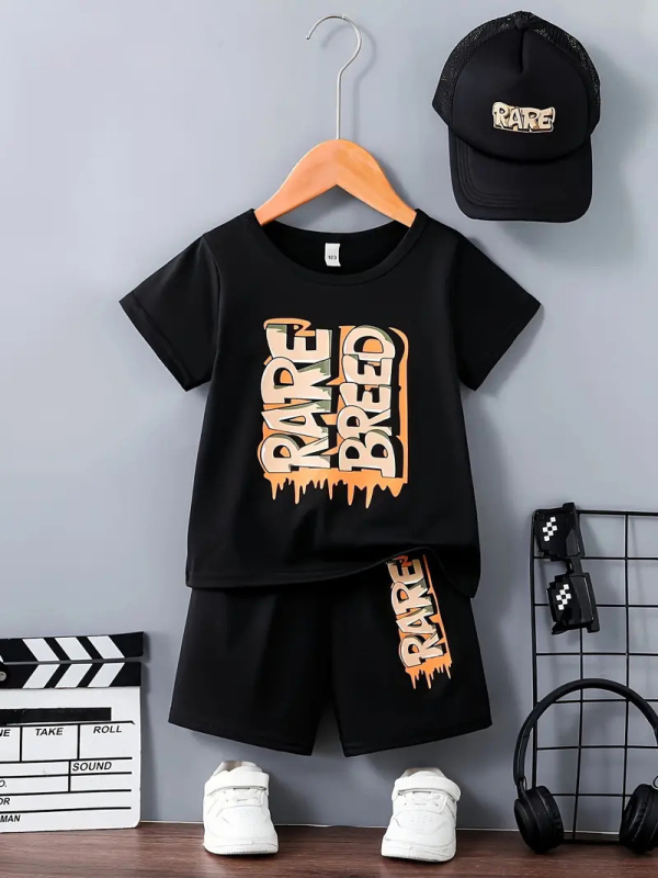 Лятна нова тениска с ръкави, топ шорти за момчета, висококачествен дишащ ежедневен костюм от две части RA01 RD02