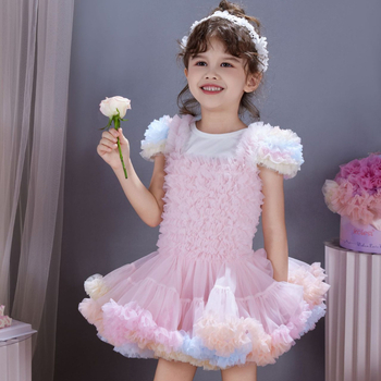 Παιδικά Ρούχα Διασυνοριακά Δημοφιλές Φόρεμα για Κορίτσια Φόρεμα Πριγκίπισσας Φόρεμα για τα Πρώτα Γενέθλια Φούστα Τούτου Φούστα Τούτου για Μωρό Κορίτσι