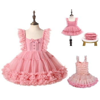 Παιδικά Ρούχα Διασυνοριακά Δημοφιλές Φόρεμα για Κορίτσια Φόρεμα Πριγκίπισσας Φόρεμα για τα Πρώτα Γενέθλια Φούστα Τούτου Φούστα Τούτου για Μωρό Κορίτσι