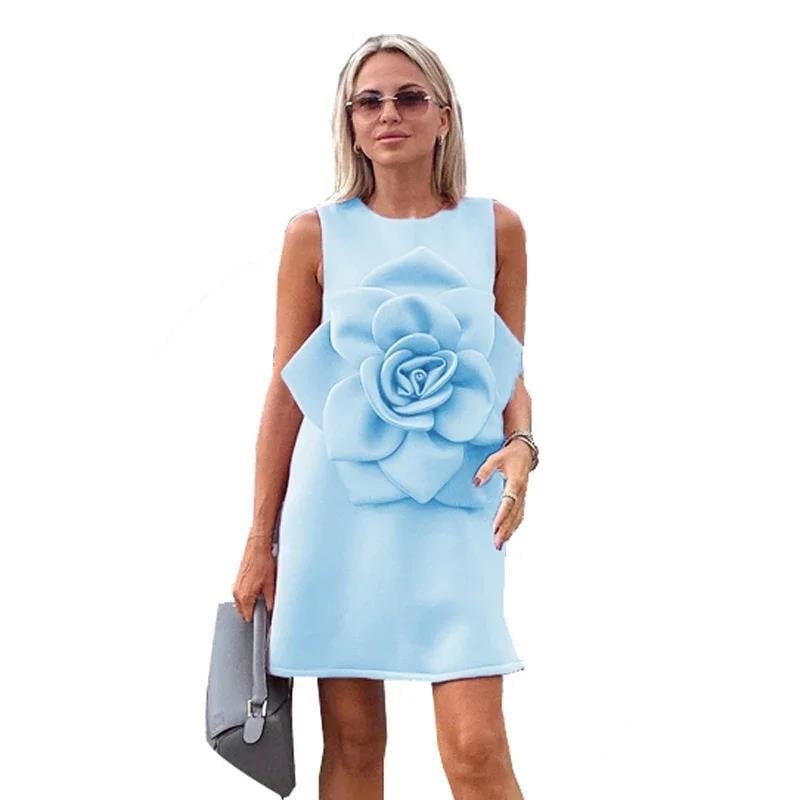 Rochie pentru fete 2025, simplă, la modă, stereo, cu imprimeu floral, rochie de performanță pentru podium, aprovizionare în Asia de Sud-Est