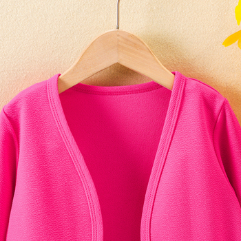 Pleteni kardigan za djevojčice Proljeće i ljeto 2024. Novi dječji pleteni pulover Univerzalni top Elegantna kratka jakna za djevojčice