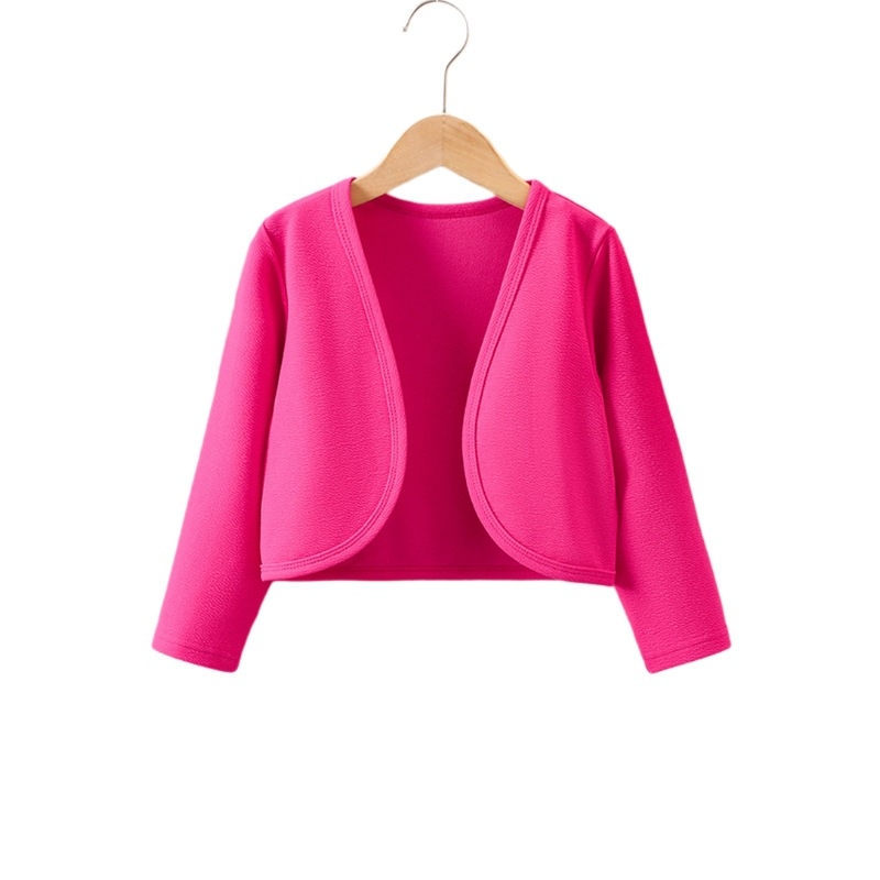 Pleteni kardigan za djevojčice Proljeće i ljeto 2024. Novi dječji pleteni pulover Univerzalni top Elegantna kratka jakna za djevojčice
