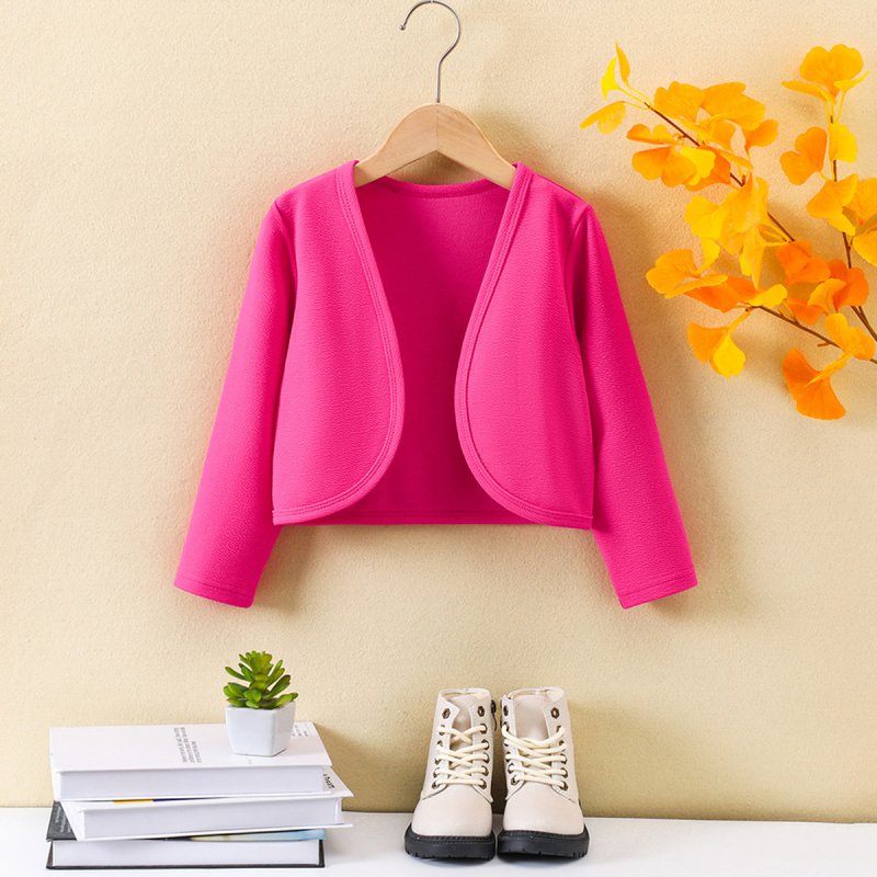 Pleteni kardigan za djevojčice Proljeće i ljeto 2024. Novi dječji pleteni pulover Univerzalni top Elegantna kratka jakna za djevojčice