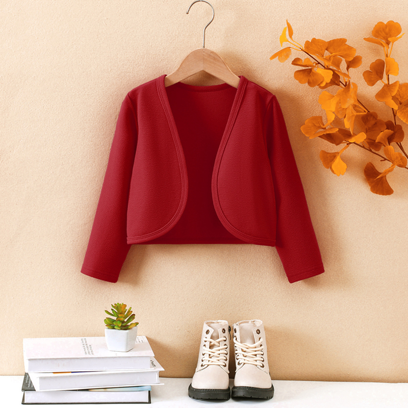 Pleteni kardigan za djevojčice Proljeće i ljeto 2024. Novi dječji pleteni pulover Univerzalni top Elegantna kratka jakna za djevojčice