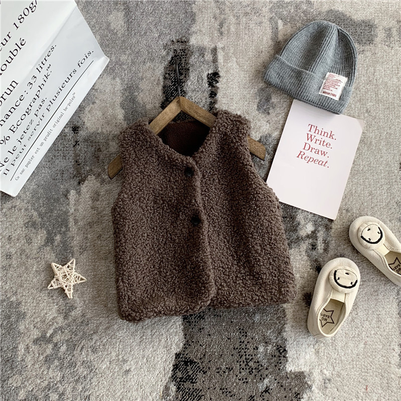 2024. aasta talveriided tüdrukute polaarfliisist paksendatud soe vest laste beebistiilis soe vest
