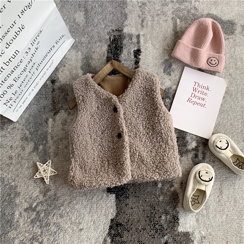 2024. aasta talveriided tüdrukute polaarfliisist paksendatud soe vest laste beebistiilis soe vest