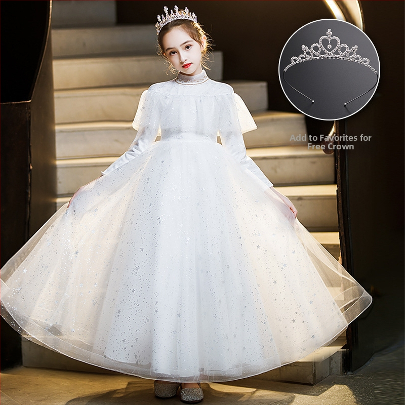 Παιδικό φόρεμα υποδοχής για κορίτσια, φόρεμα χορωδίας μαθητών δημοτικού σχολείου, φόρεμα ποίησης, απαγγελία πιάνου, 1 Ιουνίου