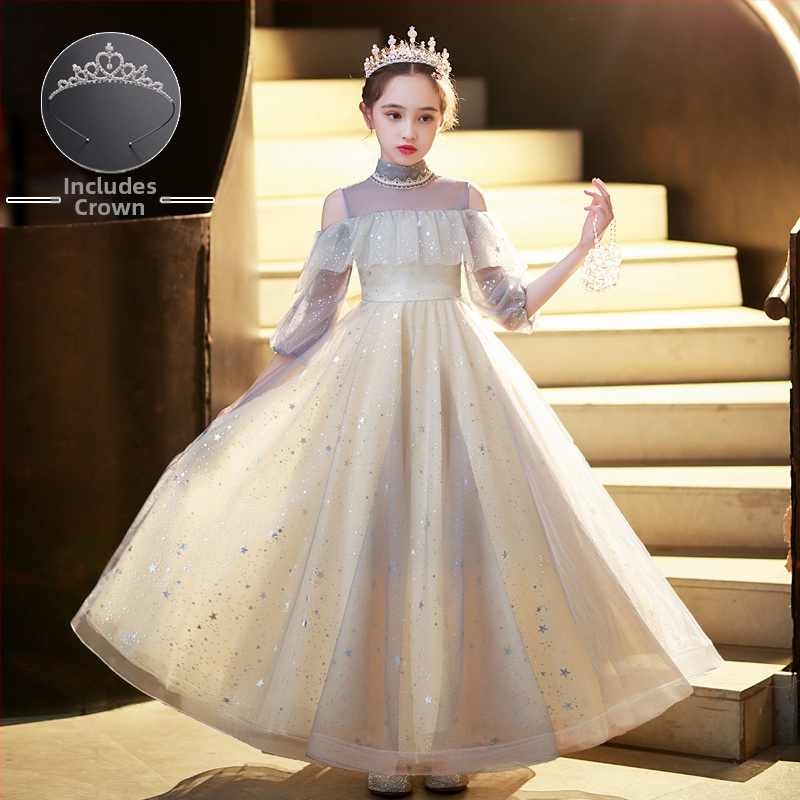 Παιδικό φόρεμα υποδοχής για κορίτσια, φόρεμα χορωδίας μαθητών δημοτικού σχολείου, φόρεμα ποίησης, απαγγελία πιάνου, 1 Ιουνίου