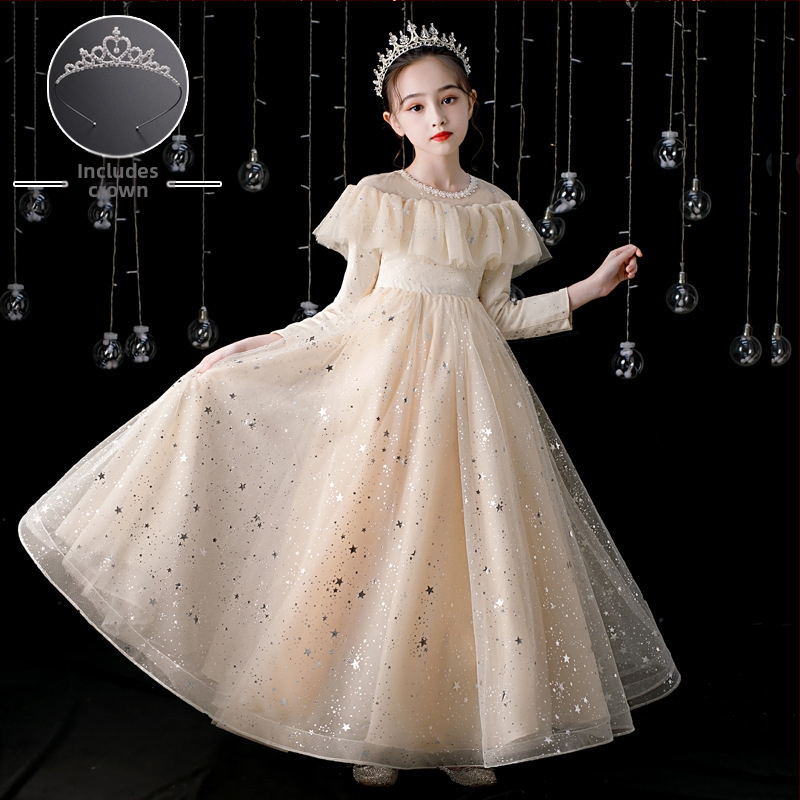 Παιδικό φόρεμα υποδοχής για κορίτσια, φόρεμα χορωδίας μαθητών δημοτικού σχολείου, φόρεμα ποίησης, απαγγελία πιάνου, 1 Ιουνίου