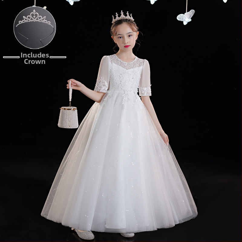 Παιδικό φόρεμα υποδοχής για κορίτσια, φόρεμα χορωδίας μαθητών δημοτικού σχολείου, φόρεμα ποίησης, απαγγελία πιάνου, 1 Ιουνίου