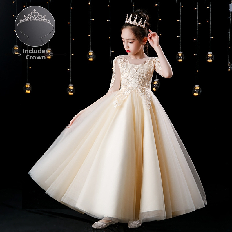 Παιδικό φόρεμα υποδοχής για κορίτσια, φόρεμα χορωδίας μαθητών δημοτικού σχολείου, φόρεμα ποίησης, απαγγελία πιάνου, 1 Ιουνίου