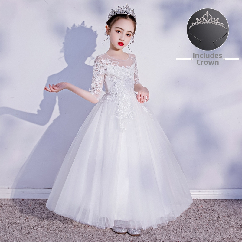 Παιδικό φόρεμα υποδοχής για κορίτσια, φόρεμα χορωδίας μαθητών δημοτικού σχολείου, φόρεμα ποίησης, απαγγελία πιάνου, 1 Ιουνίου