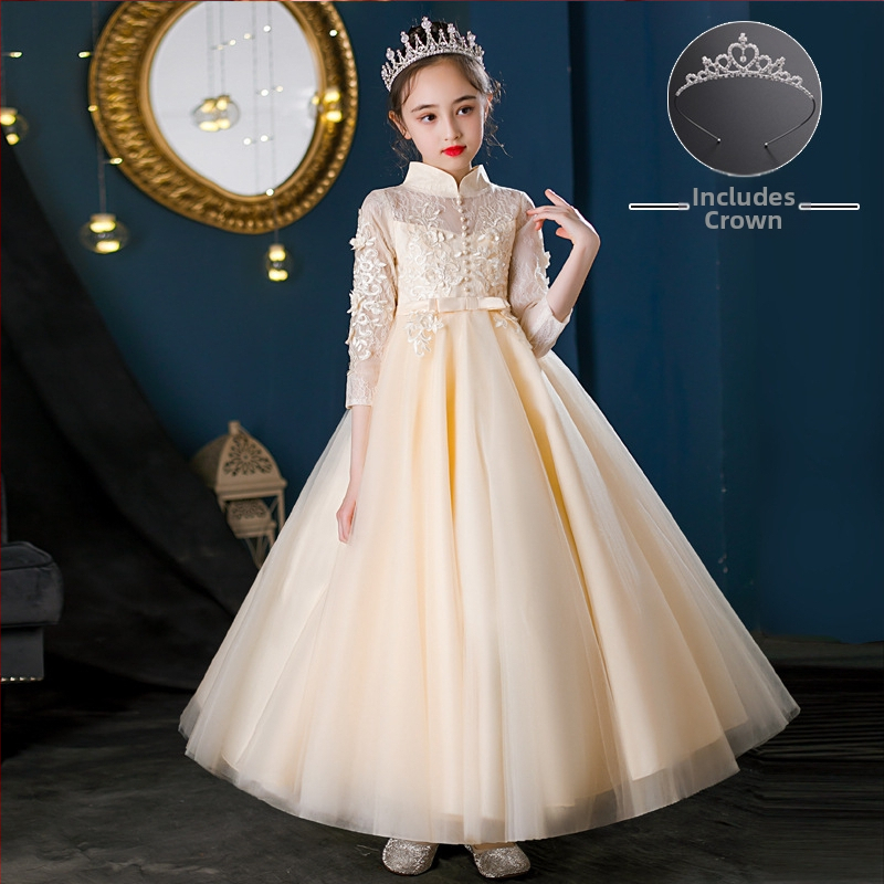 Παιδικό φόρεμα υποδοχής για κορίτσια, φόρεμα χορωδίας μαθητών δημοτικού σχολείου, φόρεμα ποίησης, απαγγελία πιάνου, 1 Ιουνίου