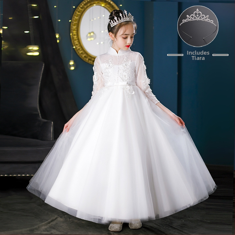 Παιδικό φόρεμα υποδοχής για κορίτσια, φόρεμα χορωδίας μαθητών δημοτικού σχολείου, φόρεμα ποίησης, απαγγελία πιάνου, 1 Ιουνίου