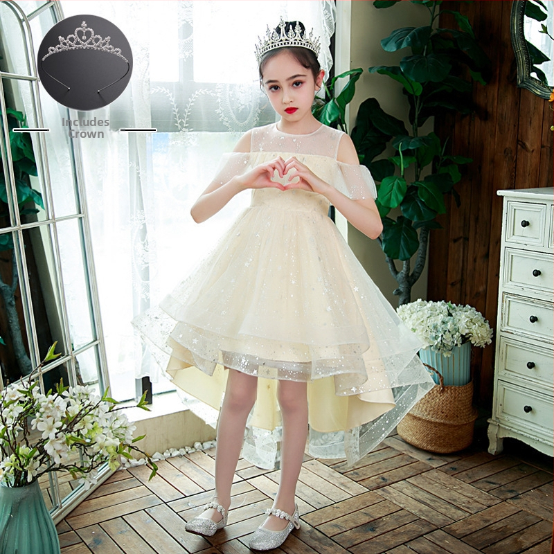 Παιδικό φόρεμα υποδοχής για κορίτσια, φόρεμα χορωδίας μαθητών δημοτικού σχολείου, φόρεμα ποίησης, απαγγελία πιάνου, 1 Ιουνίου