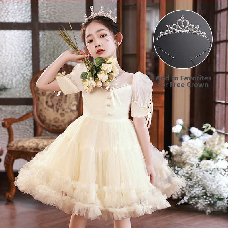 Παιδικό φόρεμα υποδοχής για κορίτσια, φόρεμα χορωδίας μαθητών δημοτικού σχολείου, φόρεμα ποίησης, απαγγελία πιάνου, 1 Ιουνίου