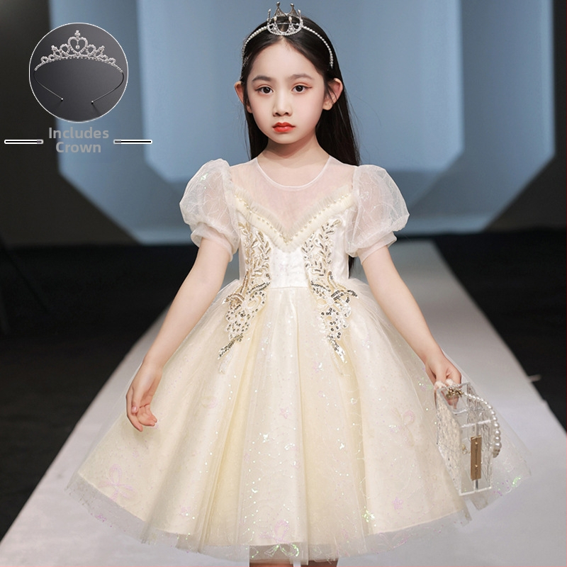 Παιδικό φόρεμα υποδοχής για κορίτσια, φόρεμα χορωδίας μαθητών δημοτικού σχολείου, φόρεμα ποίησης, απαγγελία πιάνου, 1 Ιουνίου