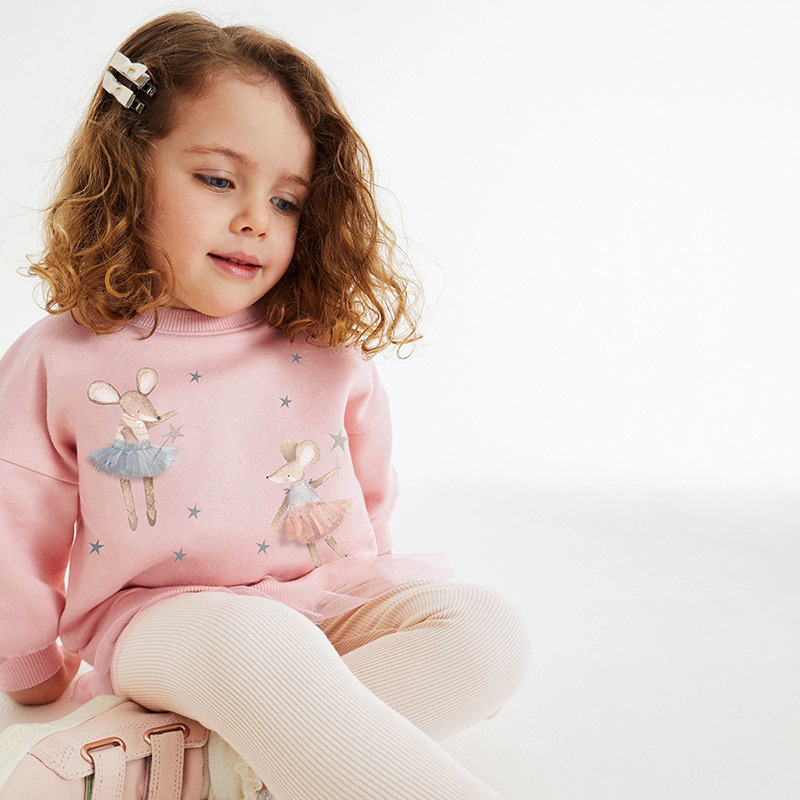 Dječja jesenska haljina za djevojčice, majica od čistog pamuka, suknja, tajice, vanjska odjeća, proljetno odijelo od 2 komada u zapadnjačkom stilu, crtani film, za 5 godina