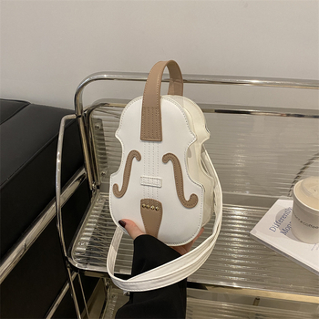 2024 Noua vioară Comerț exterior Geantă pentru femei Moda europeană și americană Stil universitar Geantă de umăr unic Crossbody Geantă Temperament Personalizată Rucsac
