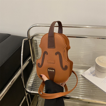 2024 Noua vioară Comerț exterior Geantă pentru femei Moda europeană și americană Stil universitar Geantă de umăr unic Crossbody Geantă Temperament Personalizată Rucsac