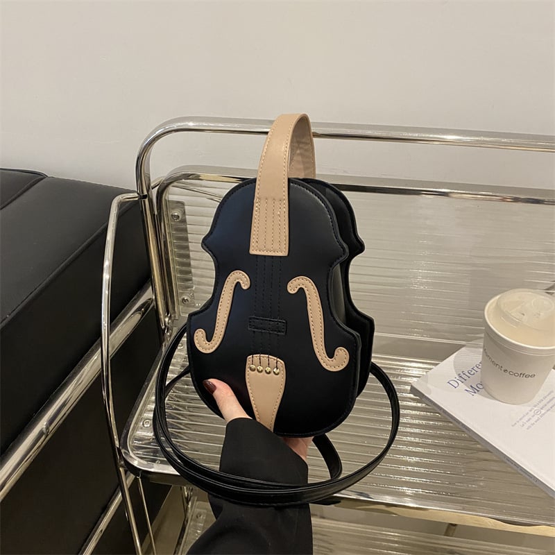 2024 Noua vioară Comerț exterior Geantă pentru femei Moda europeană și americană Stil universitar Geantă de umăr unic Crossbody Geantă Temperament Personalizată Rucsac