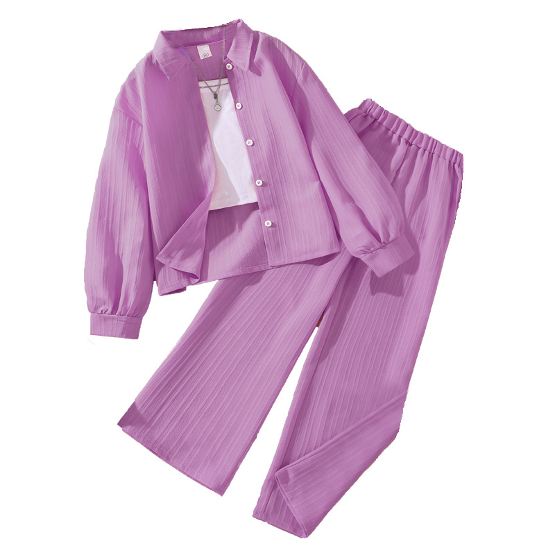 Ženska dječja odjeća Proljetna prekogranična nova europska i američka dječja odjeća Jednostruko kopčanje dugih rukava Dječje odijelo