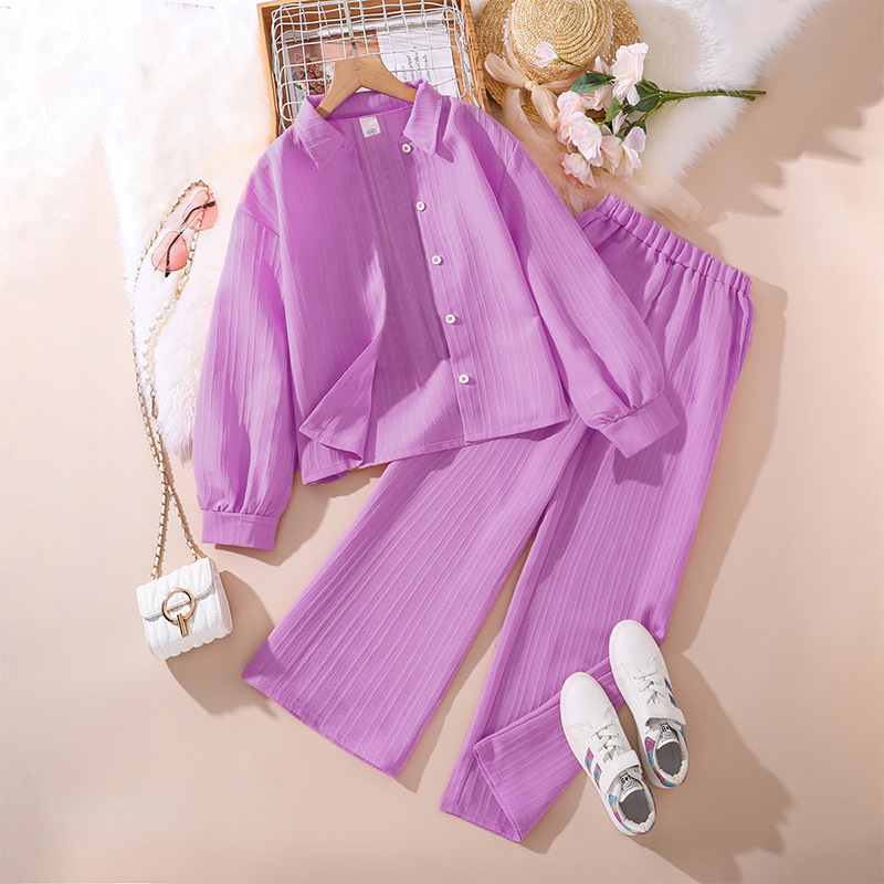 Ženska dječja odjeća Proljetna prekogranična nova europska i američka dječja odjeća Jednostruko kopčanje dugih rukava Dječje odijelo