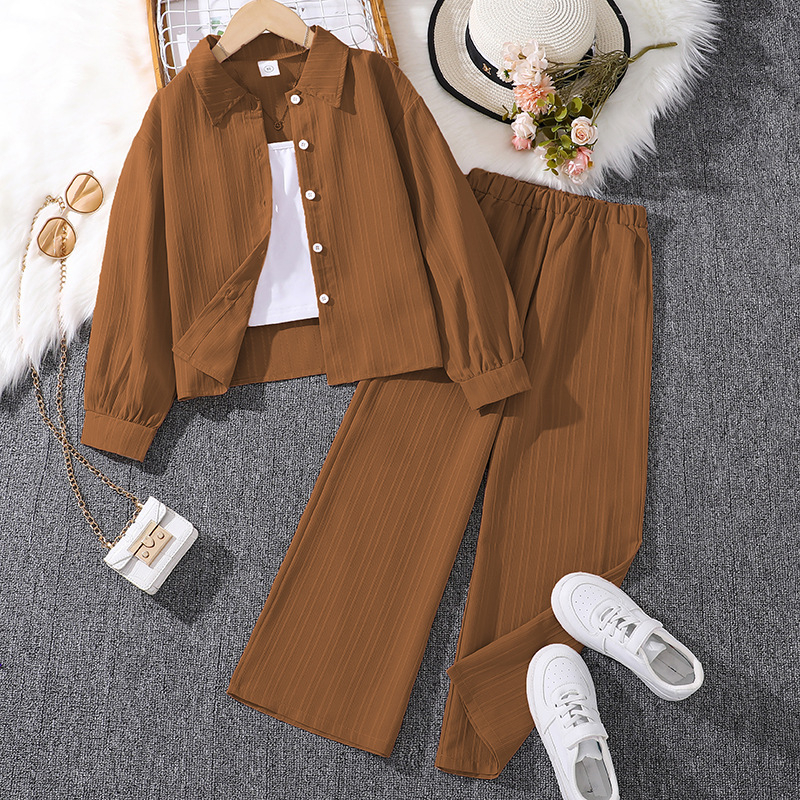 Ženska dječja odjeća Proljetna prekogranična nova europska i američka dječja odjeća Jednostruko kopčanje dugih rukava Dječje odijelo