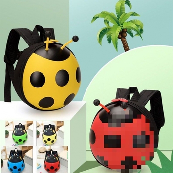 Augstas vērtības bērnu mugursoma pret pazaudētiem zēniem un meitenēm, zīdaiņiem, 1-3 gadus veciem, jaukiem, netīrumiem izturīgiem mārītes matiem