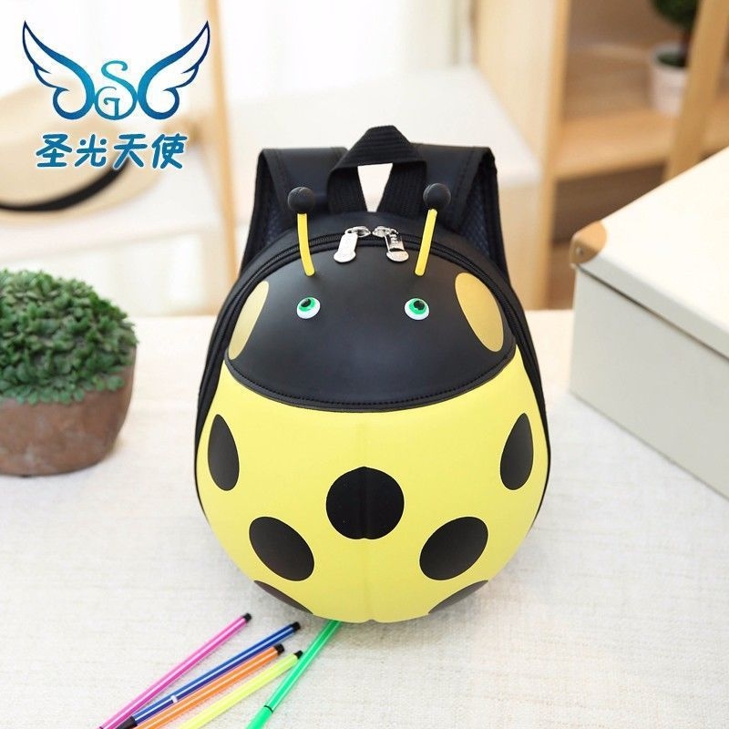 Augstas vērtības bērnu mugursoma pret pazaudētiem zēniem un meitenēm, zīdaiņiem, 1-3 gadus veciem, jaukiem, netīrumiem izturīgiem mārītes matiem