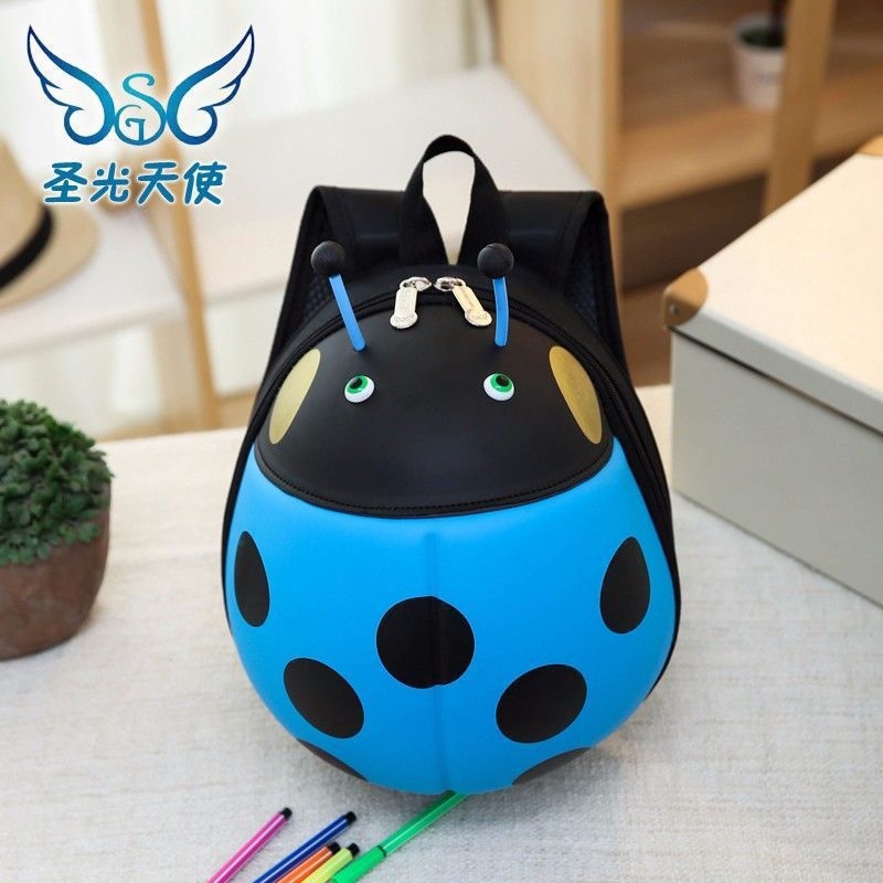 Augstas vērtības bērnu mugursoma pret pazaudētiem zēniem un meitenēm, zīdaiņiem, 1-3 gadus veciem, jaukiem, netīrumiem izturīgiem mārītes matiem