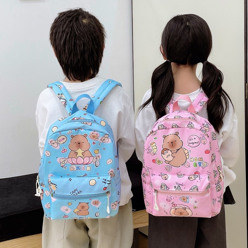 Új Kapibala gyermek hátizsák aranyos rajzfilm óvodai iskolatáska női nagy kapacitású hordozható diák hátizsák