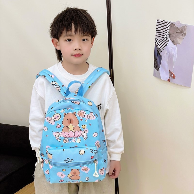 Új Kapibala gyermek hátizsák aranyos rajzfilm óvodai iskolatáska női nagy kapacitású hordozható diák hátizsák