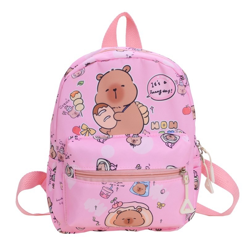 Új Kapibala gyermek hátizsák aranyos rajzfilm óvodai iskolatáska női nagy kapacitású hordozható diák hátizsák