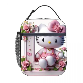 Karštas išpardavimas tarpvalstybiniu mastu, „Hello Kitty“ pietų maišelis su izoliacija, ledo maišelis, pikniko izoliacija, pietų dėžutė, biuro darbuotojams su ryžių maišeliu