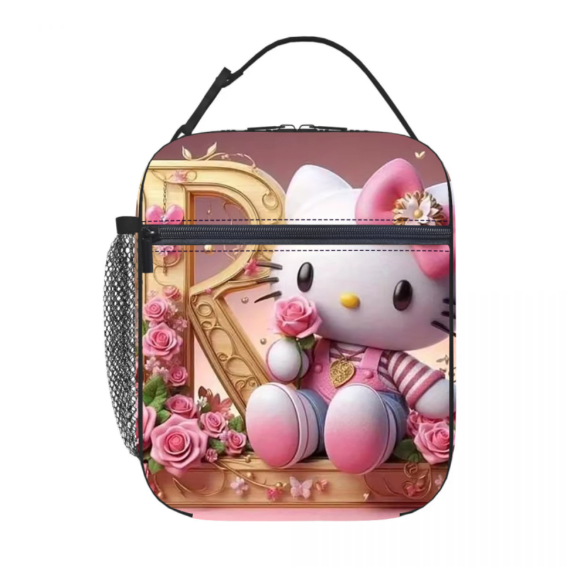 Pārrobežu karstā izpārdošana Hello Kitty pusdienu maisiņš ar izolācijas maisiņu, ledus maisiņš, piknika izolācijas pusdienu kastes maisiņš biroja darbiniekiem ar rīsu maisiņu