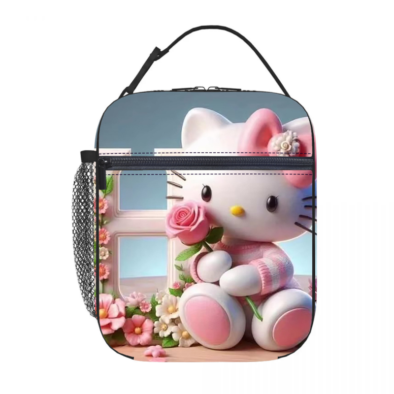 Karštas išpardavimas tarpvalstybiniu mastu, „Hello Kitty“ pietų maišelis su izoliacija, ledo maišelis, pikniko izoliacija, pietų dėžutė, biuro darbuotojams su ryžių maišeliu