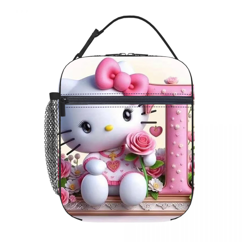 Karštas išpardavimas tarpvalstybiniu mastu, „Hello Kitty“ pietų maišelis su izoliacija, ledo maišelis, pikniko izoliacija, pietų dėžutė, biuro darbuotojams su ryžių maišeliu