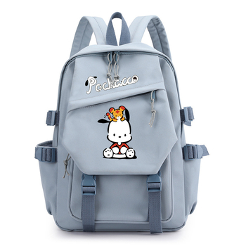 Parchal Dog Pochacco trükitud seljakott, mis kaitseb ja vähendab koormust, õpilase koolikott, ühevärviline koomiksilõuendikott