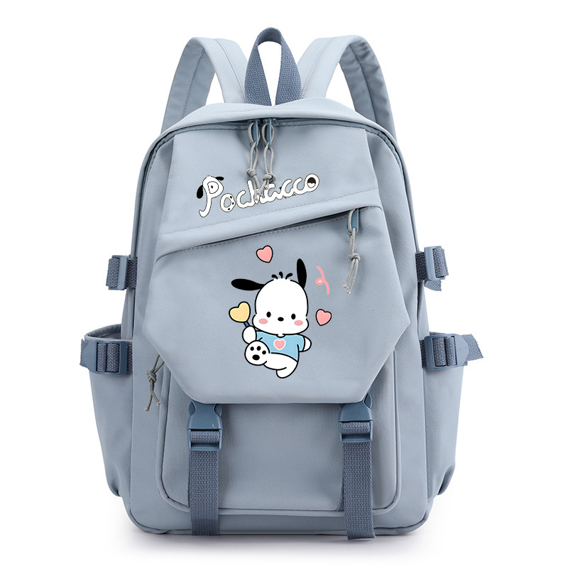 Parchal Dog Pochacco trükitud seljakott, mis kaitseb ja vähendab koormust, õpilase koolikott, ühevärviline koomiksilõuendikott