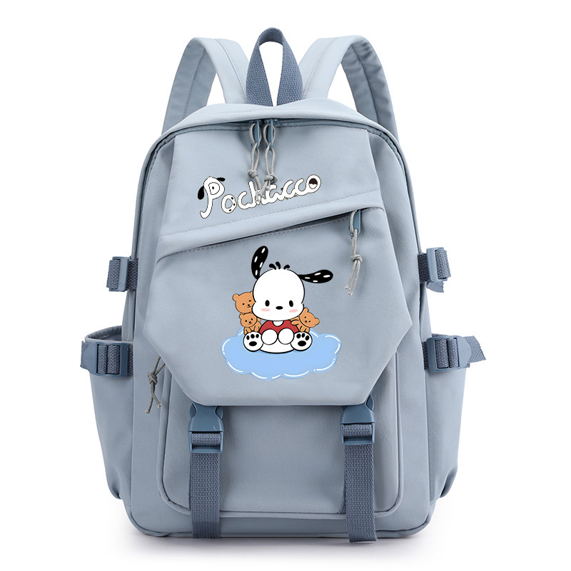 Parchal Dog Pochacco trükitud seljakott, mis kaitseb ja vähendab koormust, õpilase koolikott, ühevärviline koomiksilõuendikott