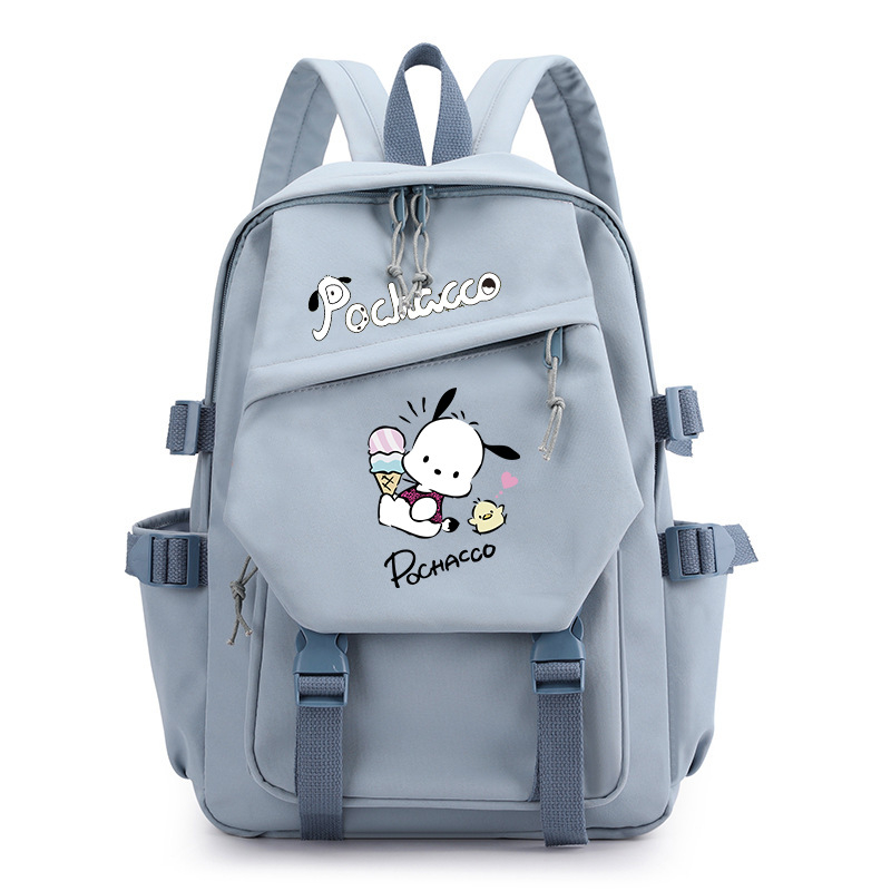 Parchal Dog Pochacco trükitud seljakott, mis kaitseb ja vähendab koormust, õpilase koolikott, ühevärviline koomiksilõuendikott