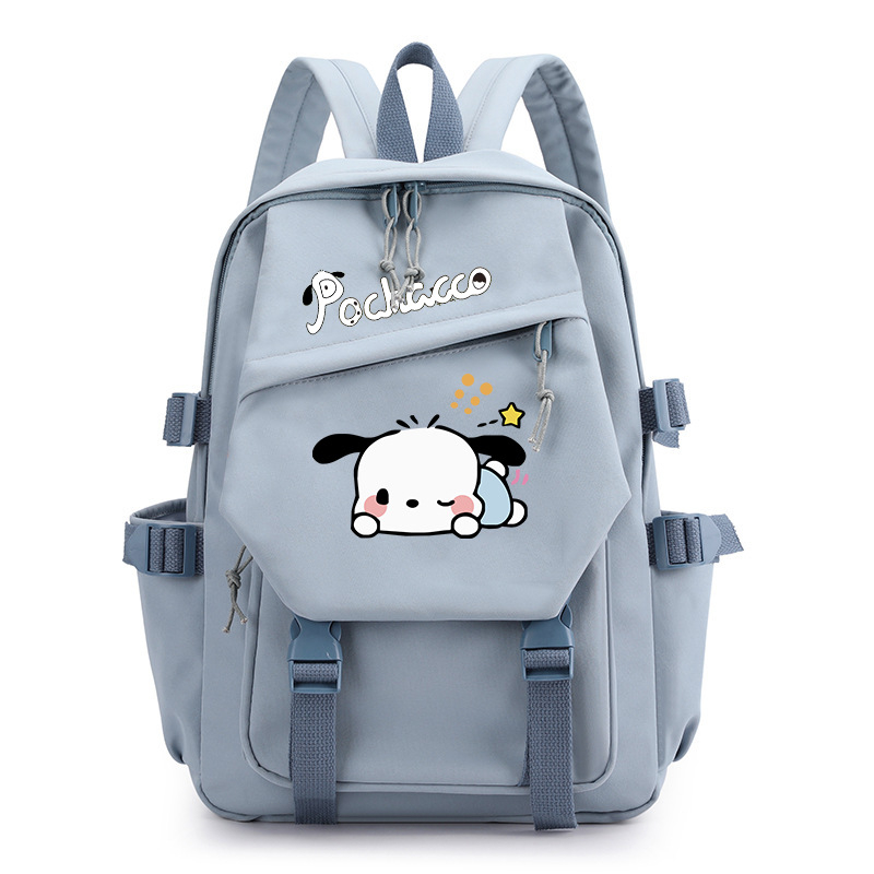 Parchal Dog Pochacco trükitud seljakott, mis kaitseb ja vähendab koormust, õpilase koolikott, ühevärviline koomiksilõuendikott