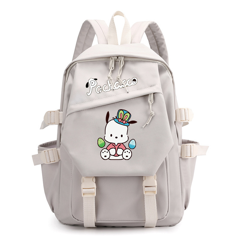 Parchal Dog Pochacco trükitud seljakott, mis kaitseb ja vähendab koormust, õpilase koolikott, ühevärviline koomiksilõuendikott