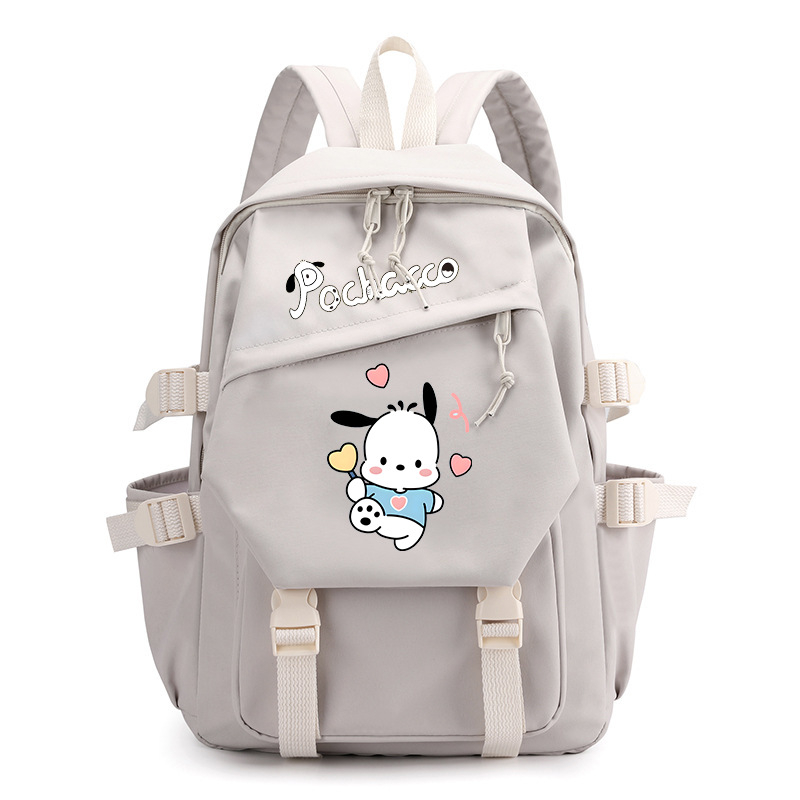 Parchal Dog Pochacco trükitud seljakott, mis kaitseb ja vähendab koormust, õpilase koolikott, ühevärviline koomiksilõuendikott